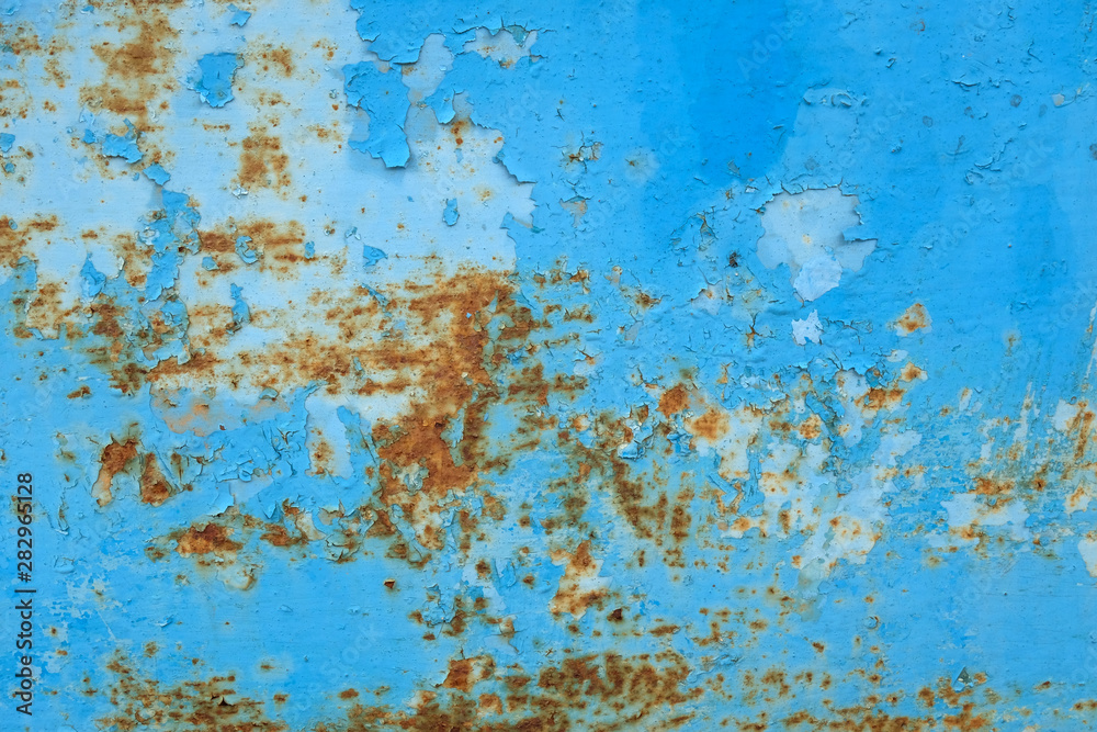 old rusty blue zinc grunge texture background