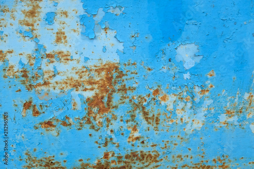 old rusty blue zinc grunge texture background