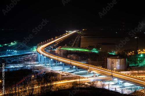 Khabarovsk6 Russia  bridge at night
