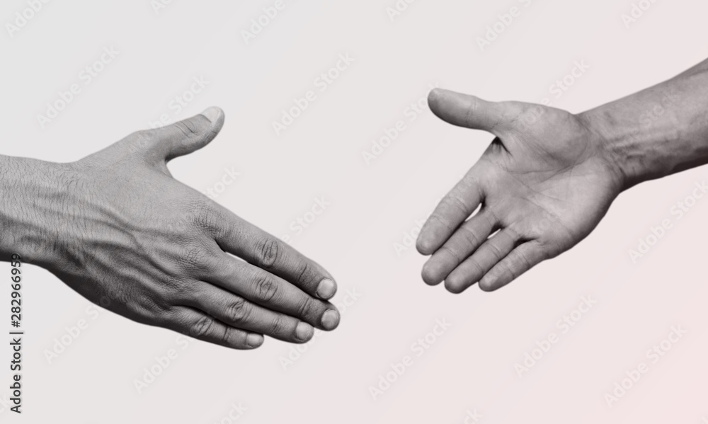 Shake hands isolated on  background.