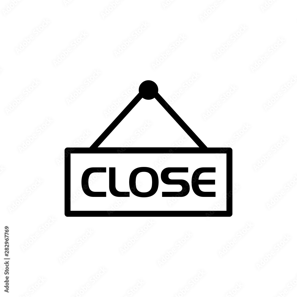 Open Close hanging icon vector symbol illustration
