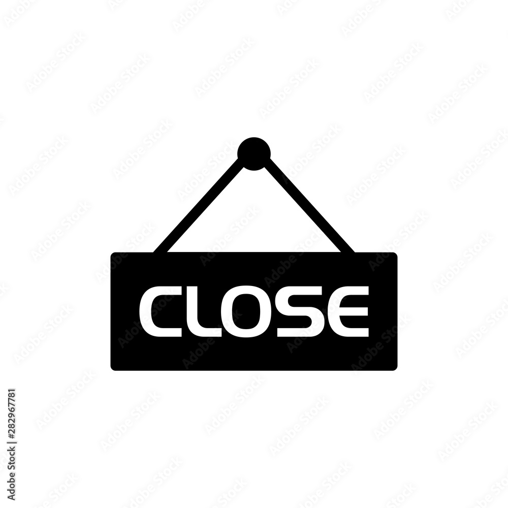 Open Close hanging icon vector symbol illustration Open Close hanging icon vector symbol illustration