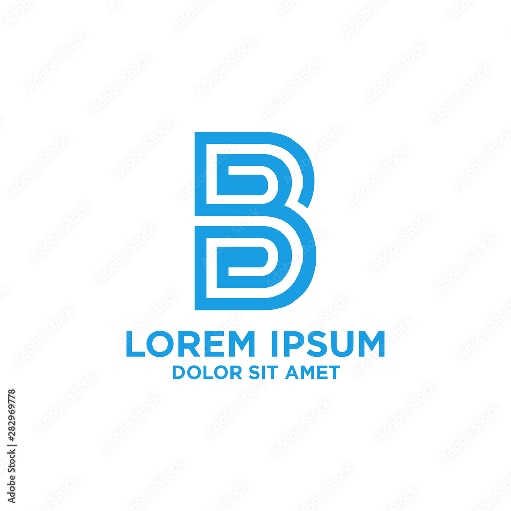 Initial B logo design vector unique modern Initial B logo design vector unique modern