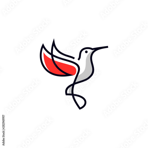 Hummingbird Logo Design Line Art Stock Vector Free Download Hummingbird Logo Design Line Art Stock Vector - GFXLoad