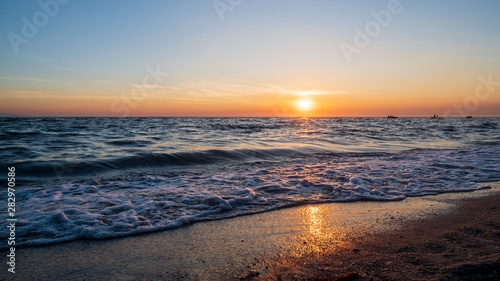 sunset on the beach