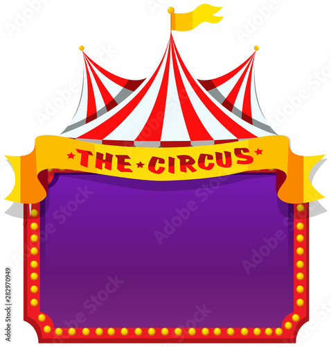 Circus, fun fair, amusement park theme template
