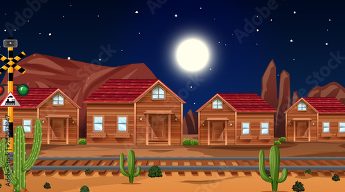 Western desert themed scene in nature
