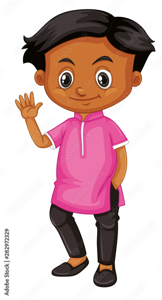 Fototapeta premium Cute happy smiling child isolated on white background