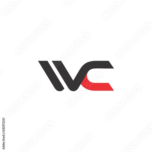 Letter WC logo design vector