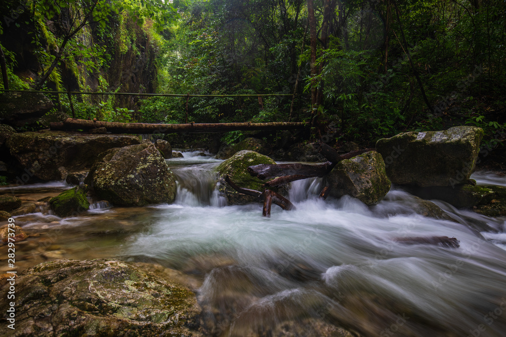 Pi-tu-gro waterfall, Beautiful waterfall in Tak  province, ThaiLand.