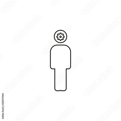 brainstorming concept line icon.