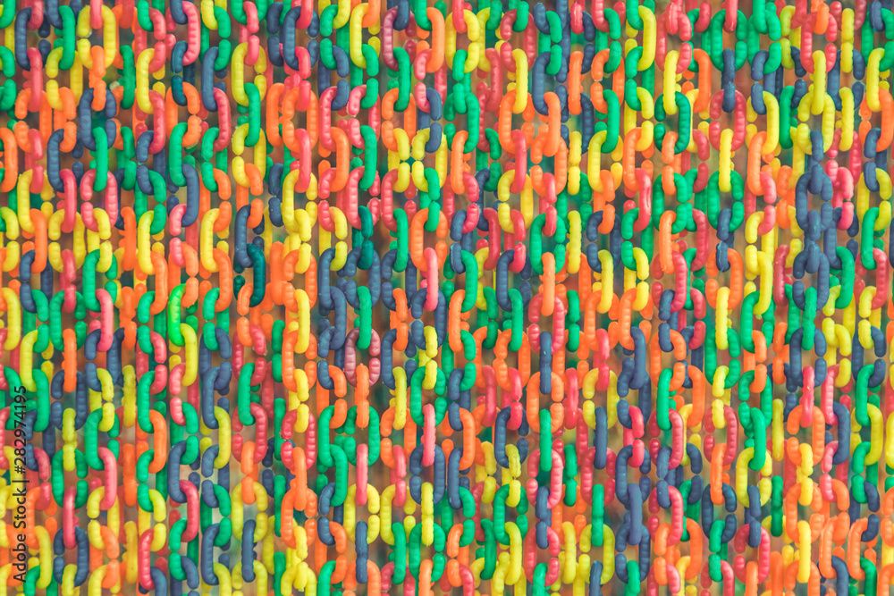 Fototapeta premium Colorful plastic chain