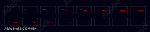 fire trail effect. Smoke animation sprite sheet for game or cartoon or animation
