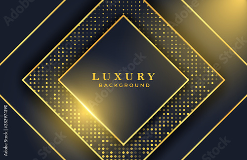 Abstract luxury background with gold dots elements. Graphic design element for invitation, cover, background. Elegant decoration