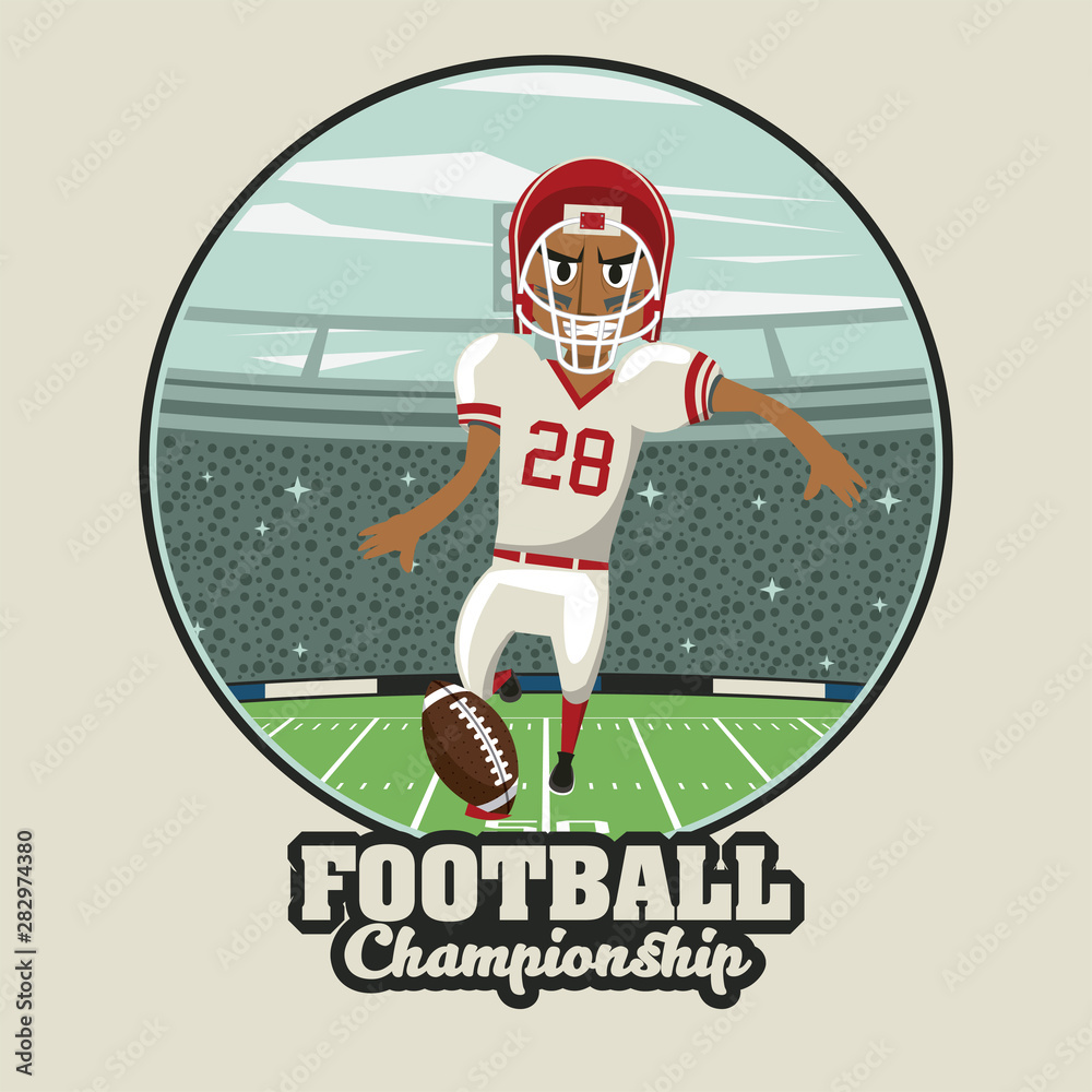 Football sport championship tournament emblem Football sport championship tournament emblem