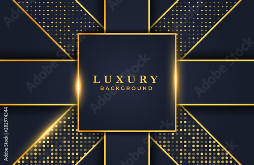 Abstract luxury background with gold dots elements. Graphic design element for invitation, cover, background. Elegant decoration