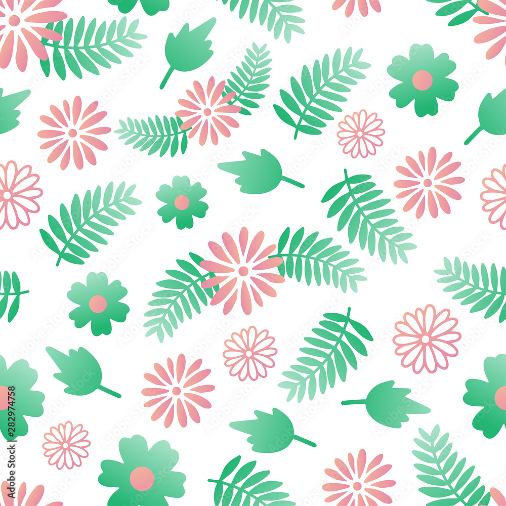 Cute flower seamless pattern background. Cute flower seamless pattern background.