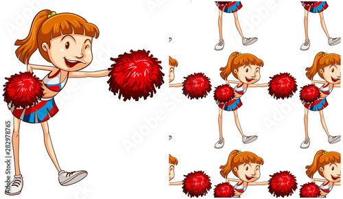 Seamless design pattern isolated on white