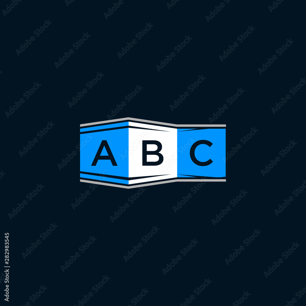 Capital letter ABC. ABC logo. Abstract letter ABC logotype. Creative minimalism logotype. Universal modern geometric linear logo idea.	