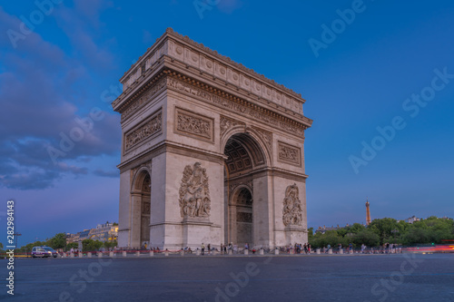 Paris, France - 08 07 2019: Triumphal Arc of Paris at sunset © Franck Legros