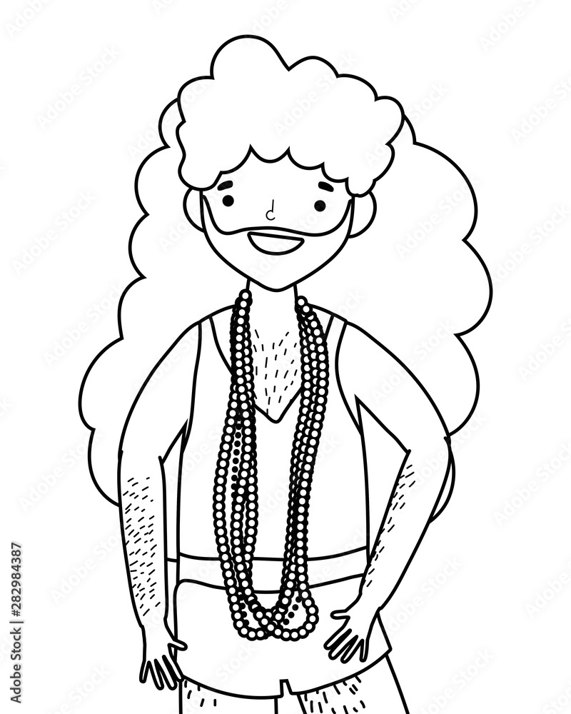Fototapeta premium Man supporting lgtbi march design vector illustration
