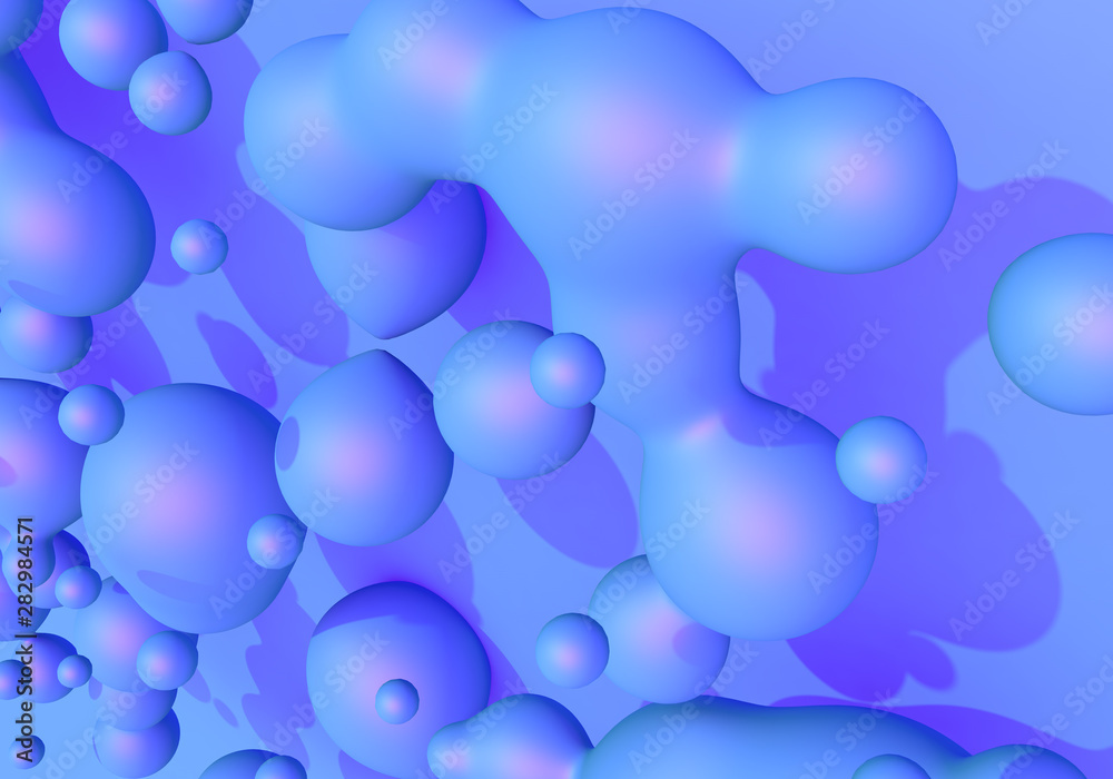 Abstract background with blue and purple liquid drops. 3D illustration Abstract background with blue and purple liquid drops. 3D illustration
