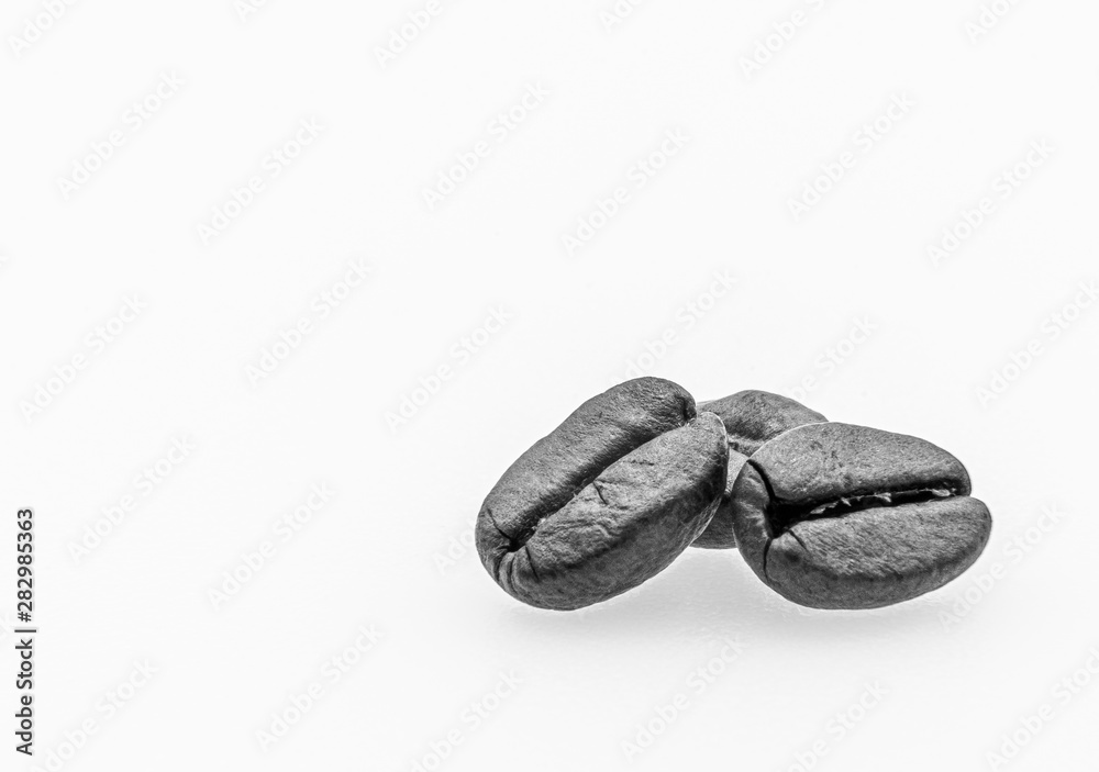 A couple of coffee beans, micro A couple of coffee beans, micro