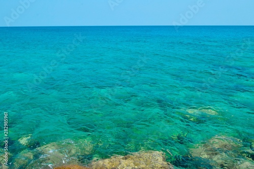 Beautiful mediterranean waves sea  Cyprus