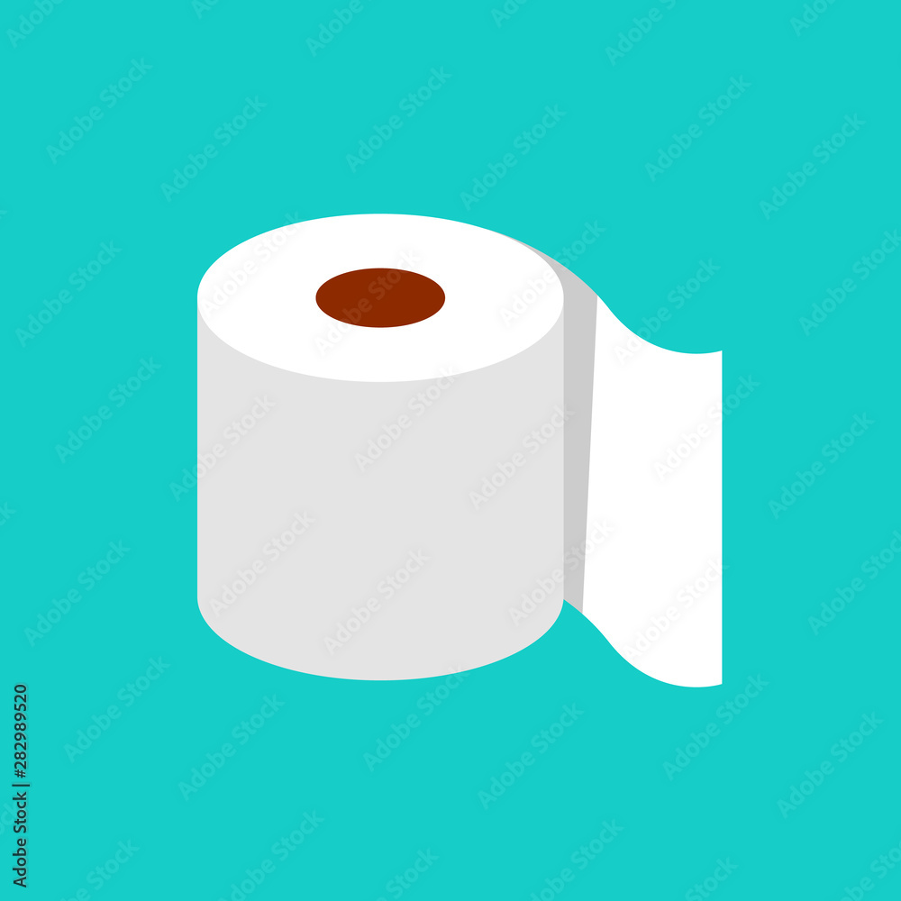 Roll tissue paper in flat style