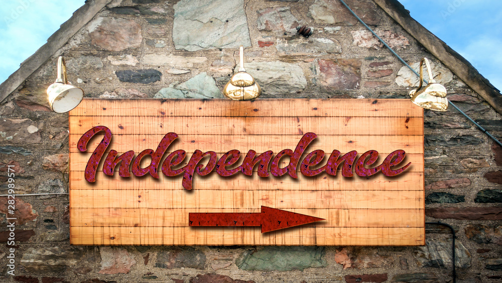 Obraz premium Street Sign to Independence