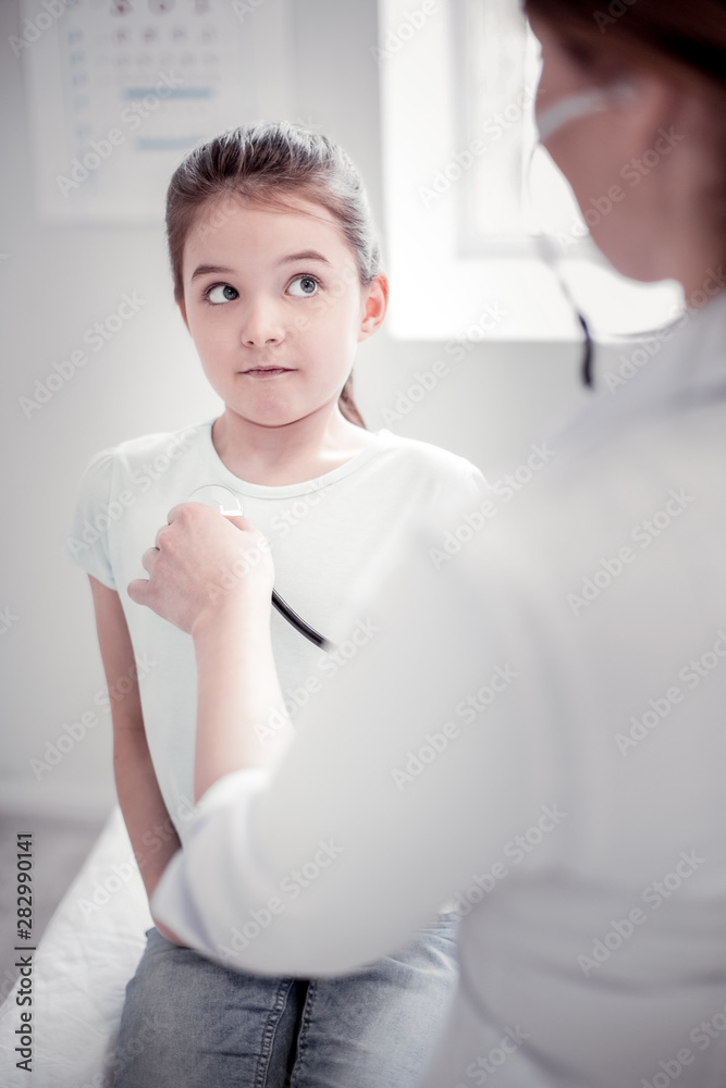 © zinkevych - Nice pleasant young girl holding her breath
