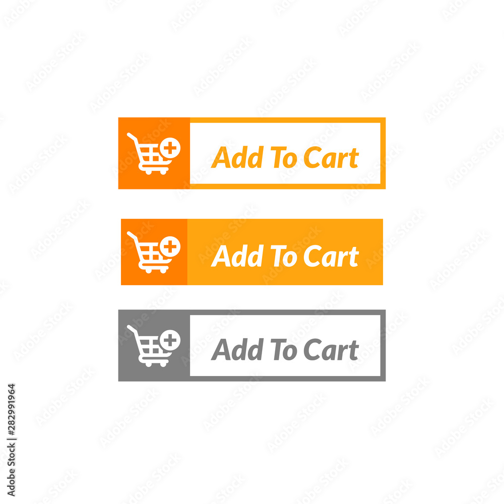Obraz premium simple design of add to cart button. online shop icon material design