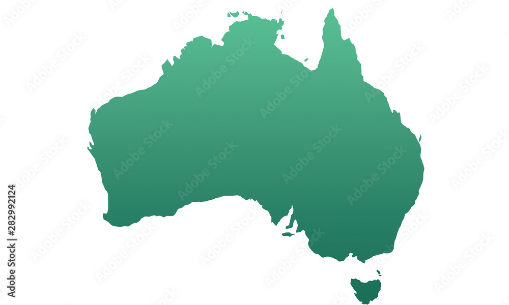 Green Australia map