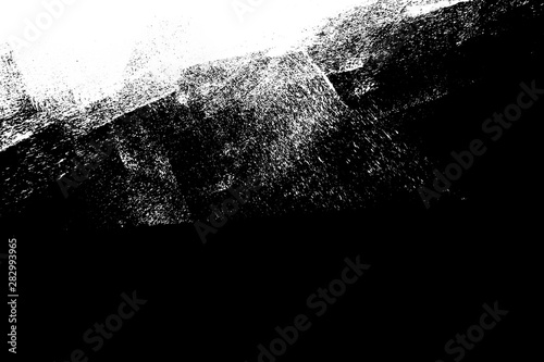 Black and white hand painted background texture with grunge brush strokes