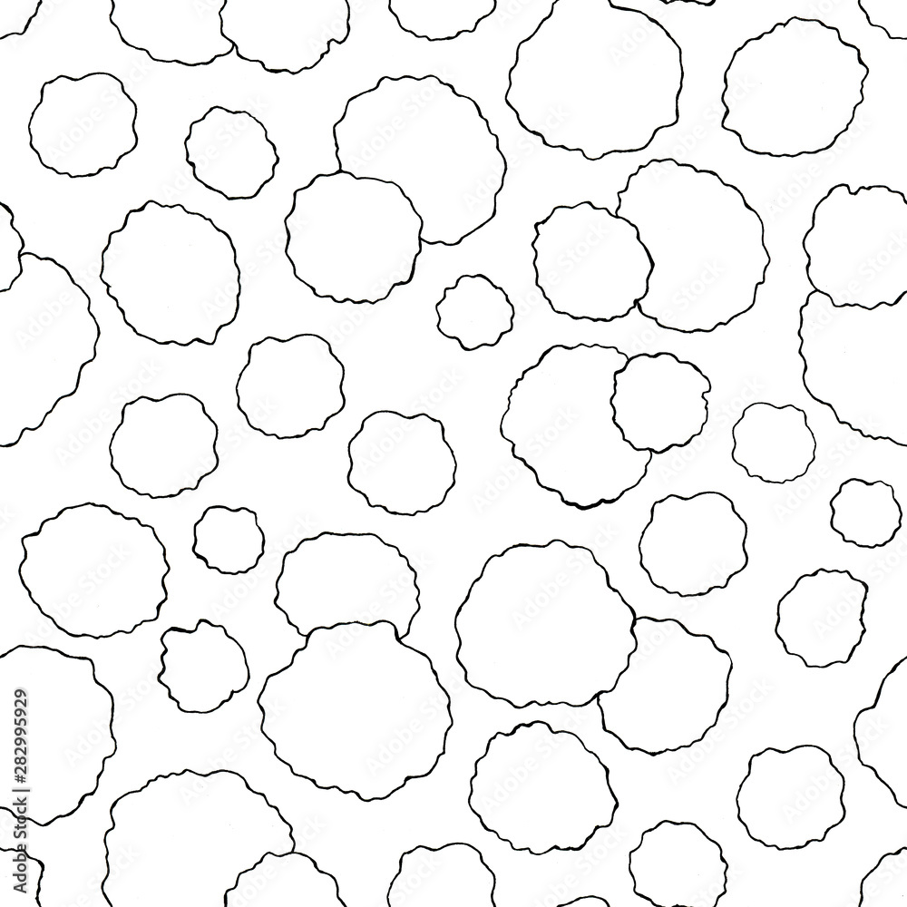 Fototapeta premium Watercolor abstract pattern with snowbals. Hand painting Watercolor. Seamless pattern for fabric, paper and other printing and web projects.