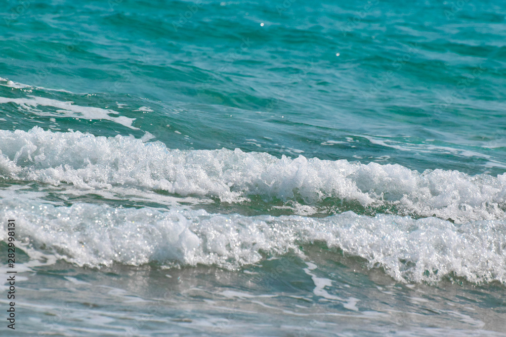 Fototapeta premium Beautiful mediterranean waves sea, Cyprus