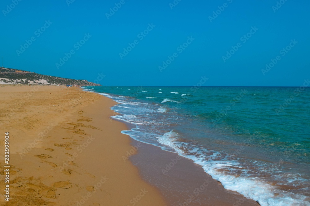 Fototapeta premium Beautiful mediterranean waves sea, Cyprus