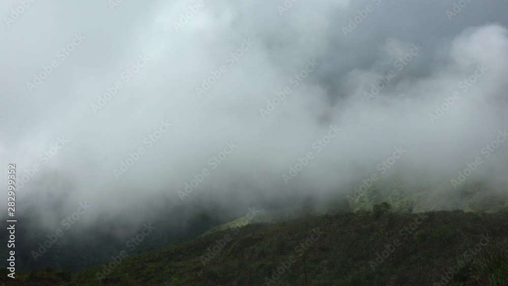 Time lapse of clouds above green tropical valley on Hawaii Time lapse of clouds above green tropical valley on Hawaii