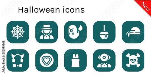 halloween icon set