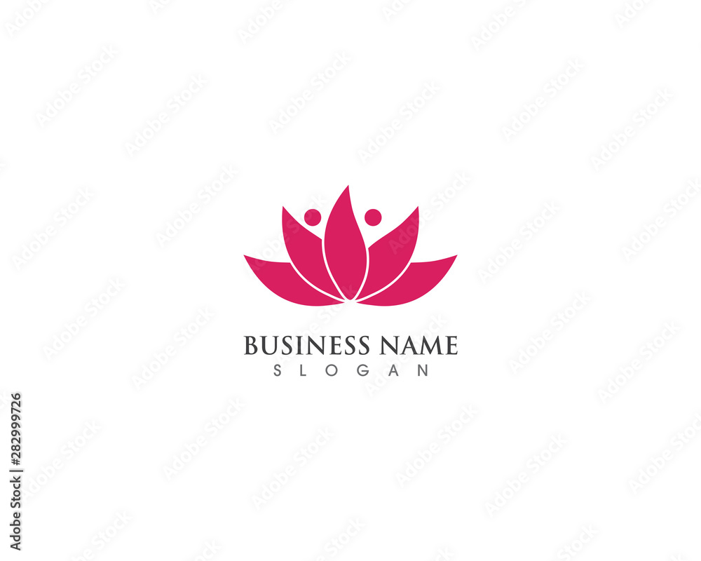 Beauty lotus Vector flowers design logo Template icon