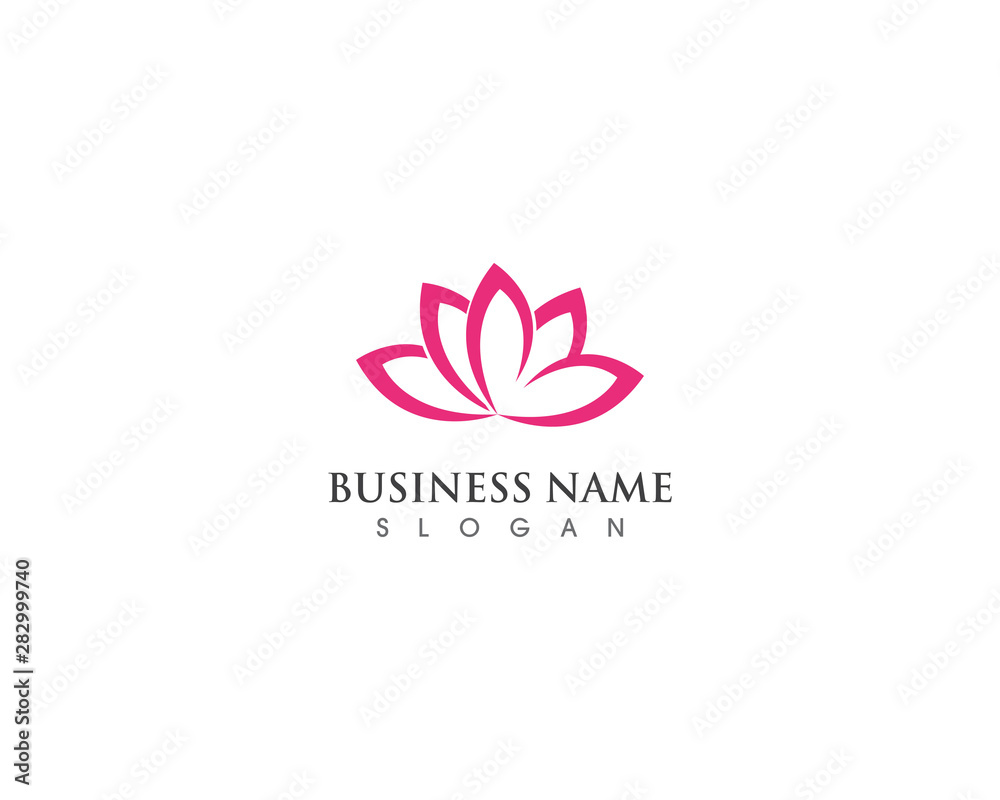 Beauty lotus Vector flowers design logo Template icon