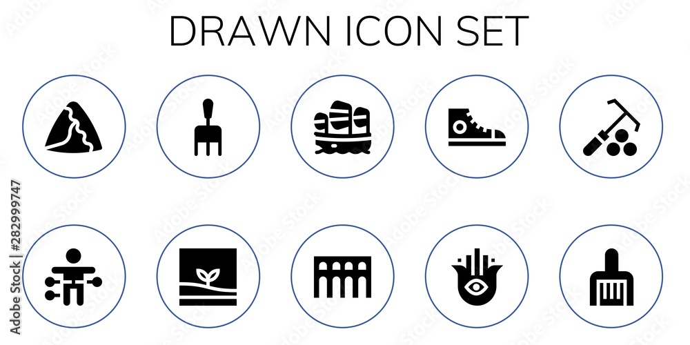 drawn icon set drawn icon set