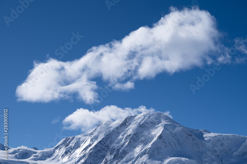 snow mountain peak in Zermatt Switzerland