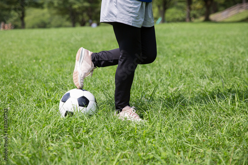 サッカーファンの女性