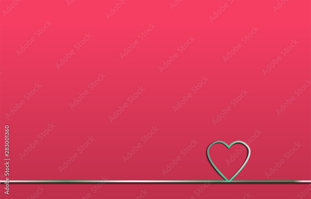 Romantic template background with love heart