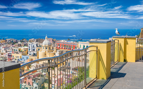 Beautiful Procida in sunny summer day, Italy