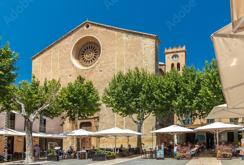 The market square Placa Major - Pollenca - Mallorca