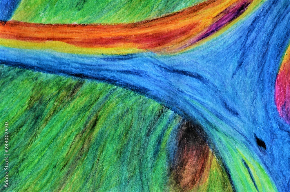 Obraz premium Kunst mit Buntstiften