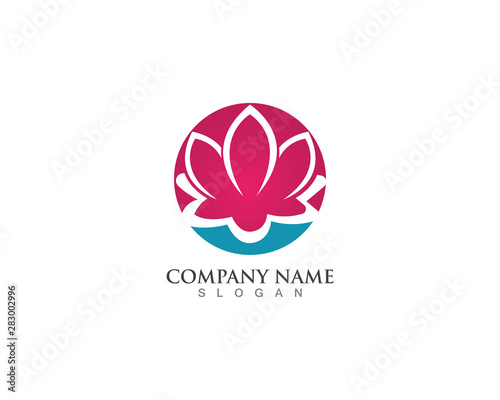 Beauty Vector and logo Lotus Flower Sign for business spa 