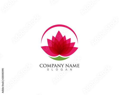 Beauty Vector and logo Lotus Flower Sign for business spa 